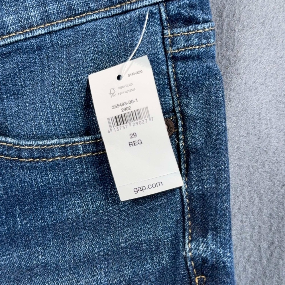 Gap 1969 Real Straight Jeans Women 29R Dark Indigo Mid Rise 31x30 NWT - Picture 5 of 12